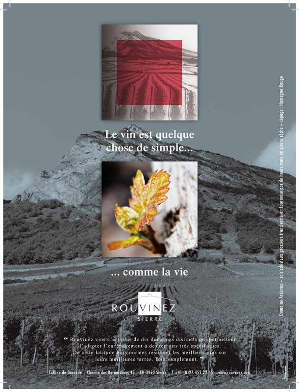 Campagne presse, Rouvinez Vins SA, Sierre-VS