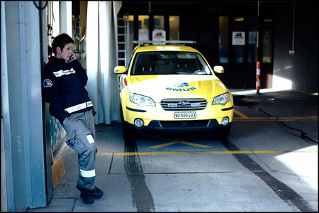 Groupe d'intervention du SMUR en ville de Lausanne, assistance médicale qui épaule les ambulanciers en fonction des cas les plus grave